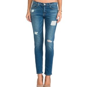FRAME Le Garçon Skinny Jeans in Blue Jay Way
